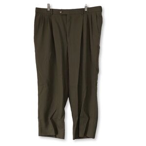 Vintage Monsieur by Givenchy Mens Size 40R Dress Pants Pleated Brown Academia